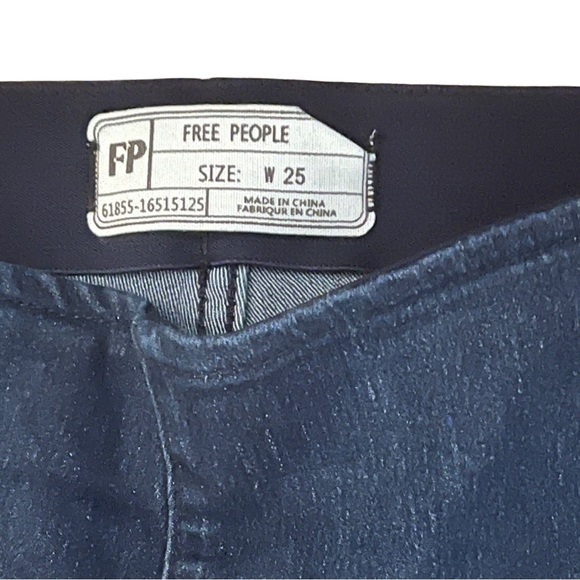 Free People Stretchy High Rise Flare Bell Bottom Jeans Size 25 - Picture 2 of 4